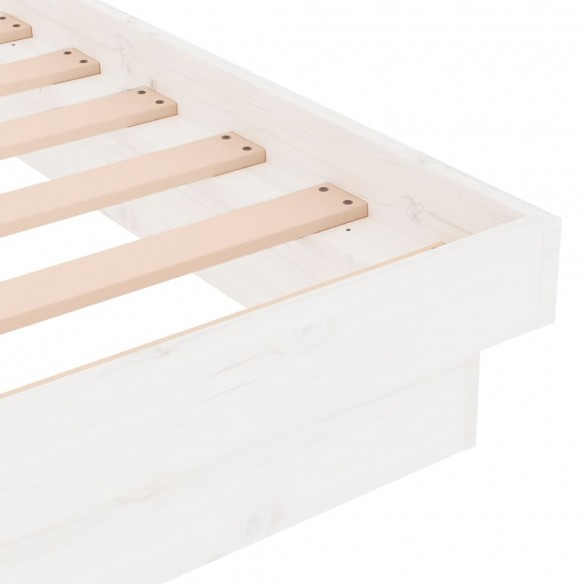 Cadre de lit Blanc Bois massif 100x200 cm