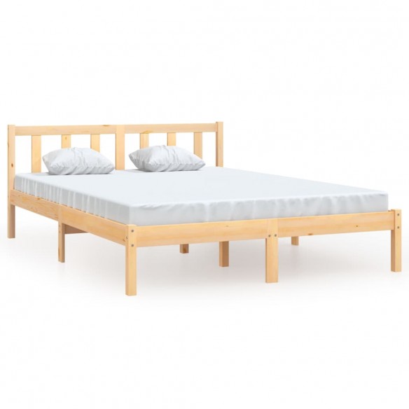 Cadre de lit bois de pin massif 120x190 cm petit double