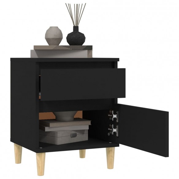 Table de chevet Noir 40x35x50 cm
