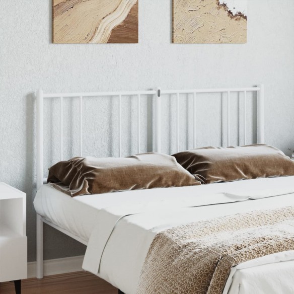 Tête de lit métal blanc 140 cm