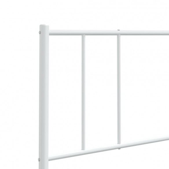 Tête de lit métal blanc 140 cm