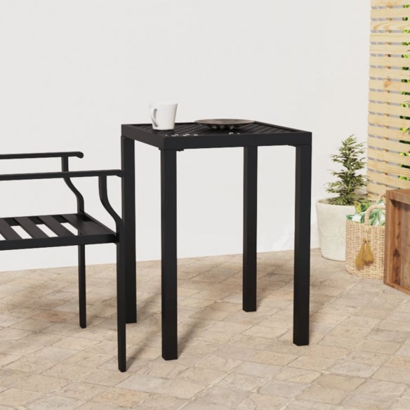 Table de jardin anthracite 50x50x72 cm acier