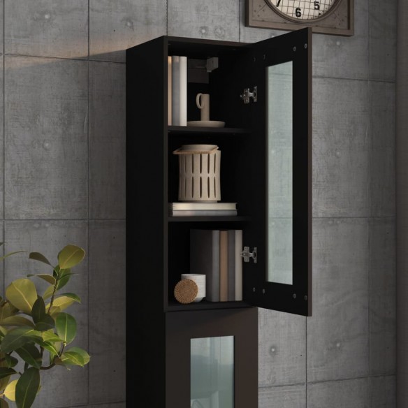 Armoire murale suspendue Noir 34,5x34x90 cm