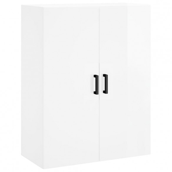 Armoire murale blanc brillant 69,5x34x90 cm