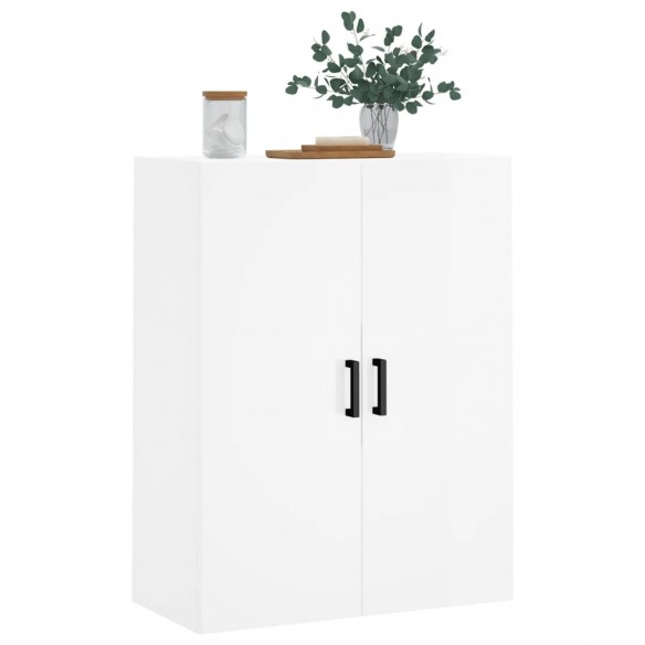 Armoire murale blanc brillant 69,5x34x90 cm