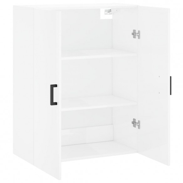 Armoire murale blanc brillant 69,5x34x90 cm