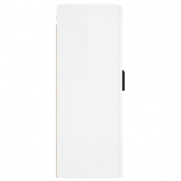 Armoire murale blanc brillant 69,5x34x90 cm