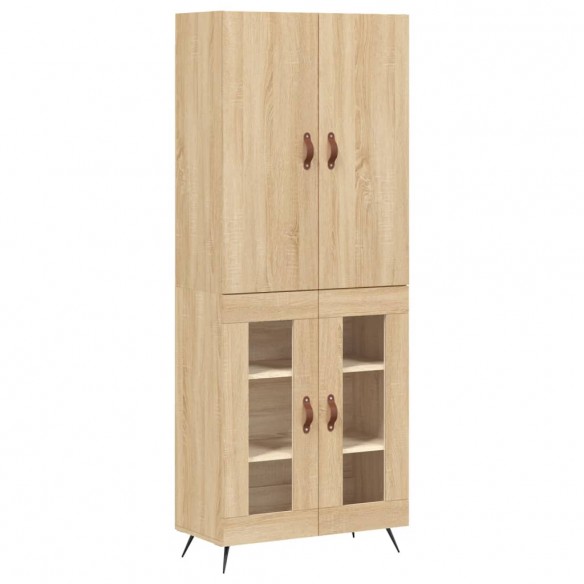 Buffet haut Chêne sonoma 69,5x34x180 cm Bois d'ingénierie