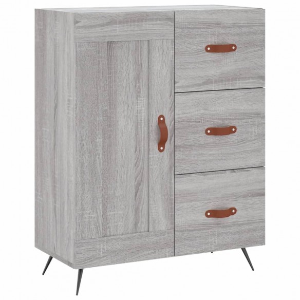 Buffet haut Sonoma gris 69,5x34x180 cm Bois d'ingénierie