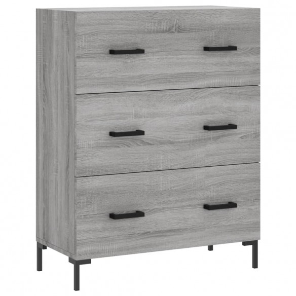 Buffet haut Sonoma gris 69,5x34x180 cm Bois d'ingénierie