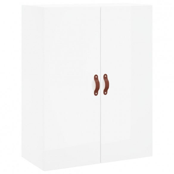 Armoire murale blanc brillant 69,5x34x90 cm