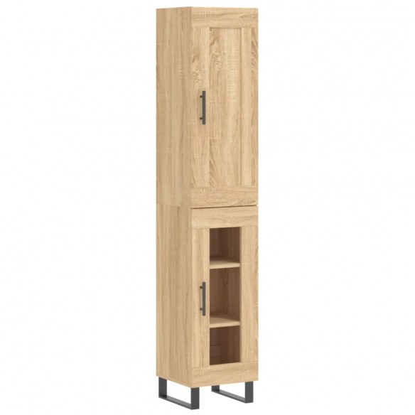 Buffet haut Chêne sonoma 34,5x34x180 cm Bois d'ingénierie