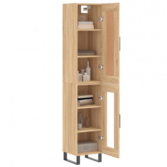 Buffet haut Chêne sonoma 34,5x34x180 cm Bois d'ingénierie