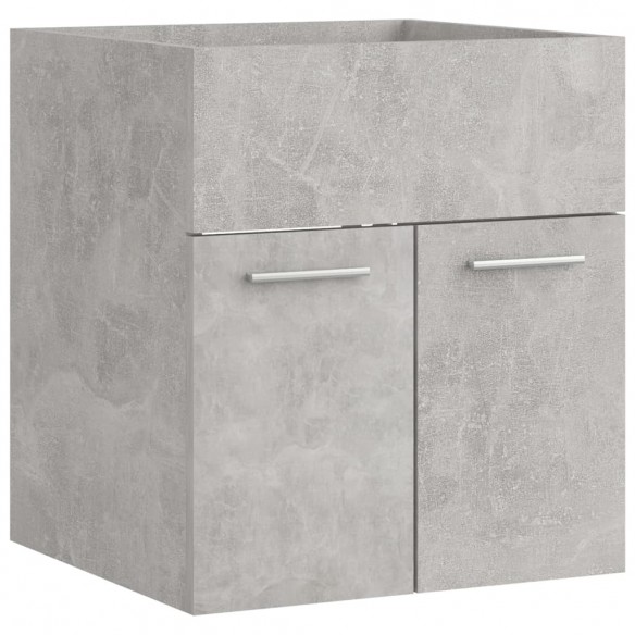 Armoire d'évier avec lavabo intégré Gris béton Aggloméré