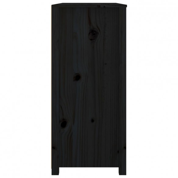 Armoire latérale Noir 100x40x90 cm Bois de pin massif