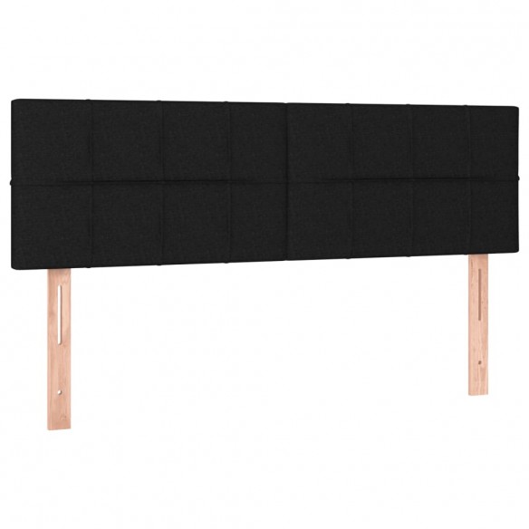 Cadre de lit avec matelas Noir 140x190 cm Tissu