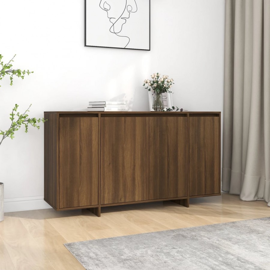 Buffet Chêne marron 135x41x75 cm Aggloméré