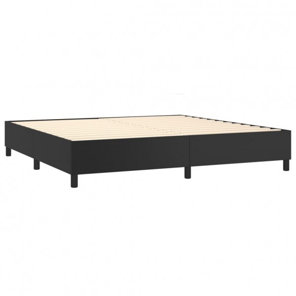 Cadre de lit avec matelas et LED Noir 200x200 cm