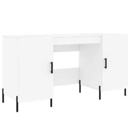 Bureau blanc 140x50x75 cm bois d'ingénierie 2