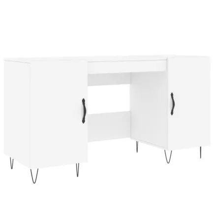 Bureau blanc 140x50x75 cm bois d'ingénierie 2