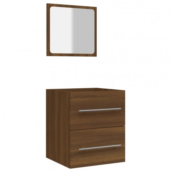 Armoire de salle de bain avec miroir Chêne marron 41x38,5x48 cm