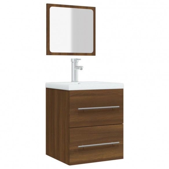 Armoire de salle de bain avec miroir Chêne marron 41x38,5x48 cm