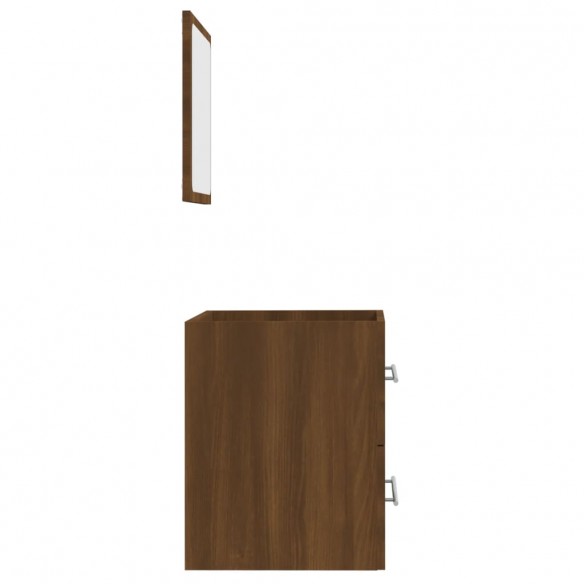 Armoire de salle de bain avec miroir Chêne marron 41x38,5x48 cm