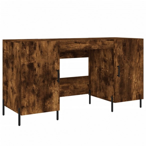 Bureau chêne fumé 140x50x75 cm bois d'ingénierie