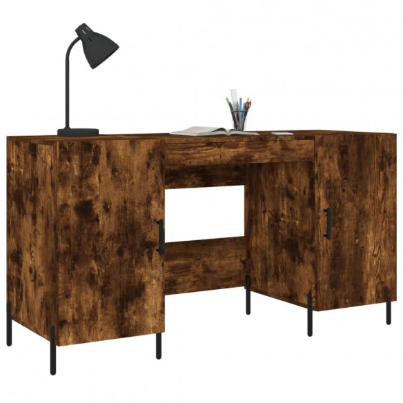 Bureau chêne fumé 140x50x75 cm bois d'ingénierie