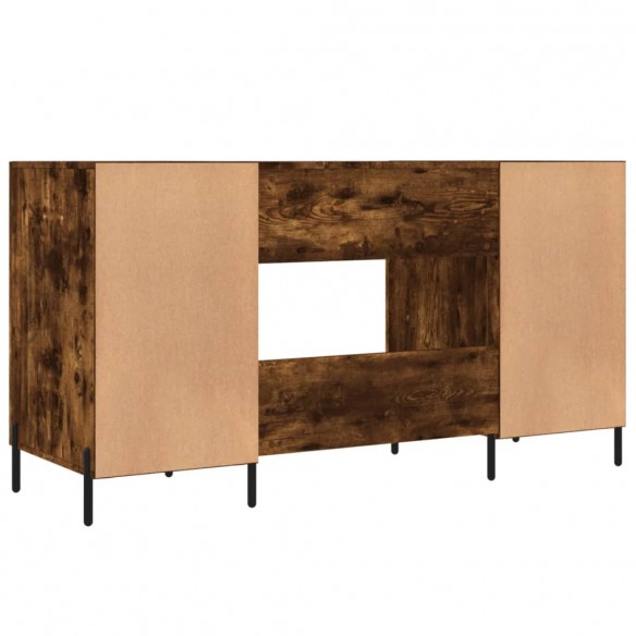 Bureau chêne fumé 140x50x75 cm bois d'ingénierie