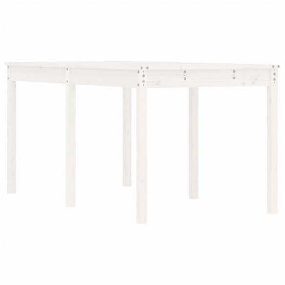 Table de jardin blanc 159,5x82,5x76 cm bois massif de pin