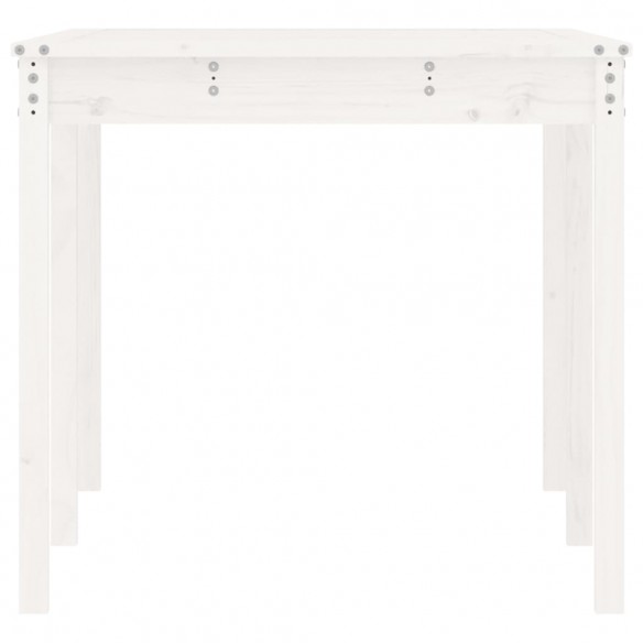 Table de jardin blanc 159,5x82,5x76 cm bois massif de pin