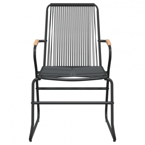 Chaises de jardin lot de 4 noir 58x59x85,5 cm rotin PVC