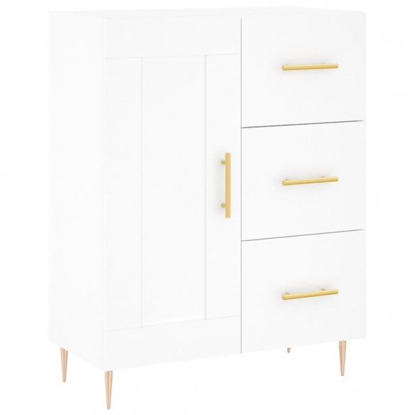 Buffet haut Blanc 69,5x34x180 cm Bois d'ingénierie