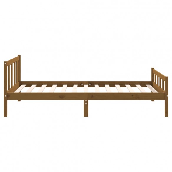 Cadre de lit Marron miel Bois massif 100x200 cm