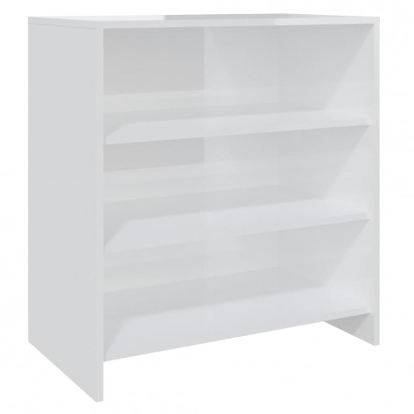 Buffets 3 pcs Blanc brillant Bois d'ingénierie