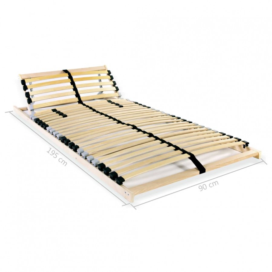 Cadre avec 28 lattes 7 zones 90 x 200 cm