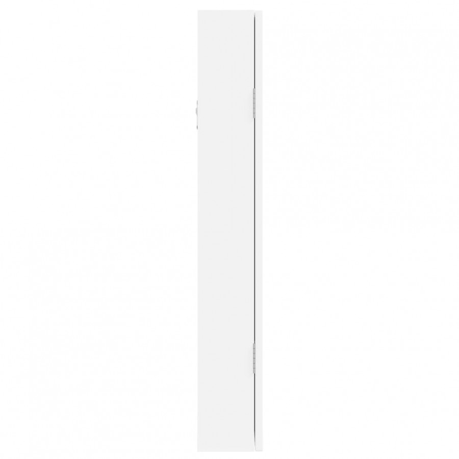 Armoire à bijoux avec miroir et éclairage LED mural blanc