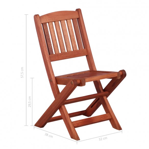 Chaises à manger pour enfants lot de 2 Bois d'eucalyptus