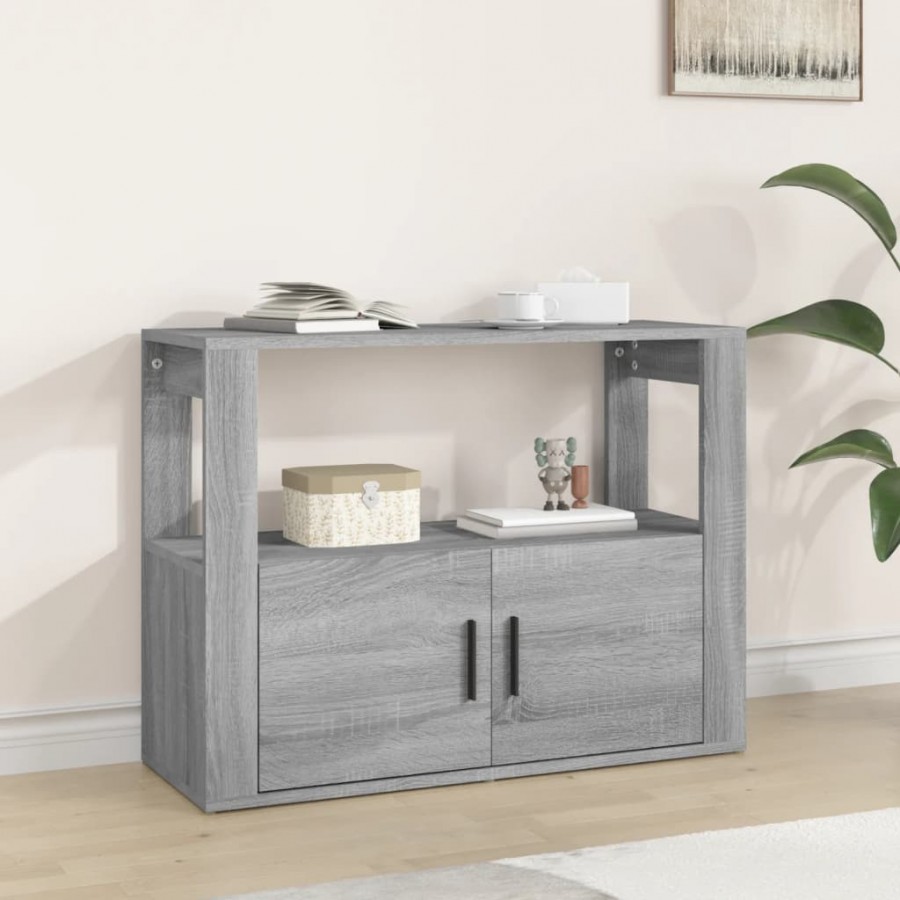 Buffet Sonoma gris 80x30x60 cm Bois d'ingénierie