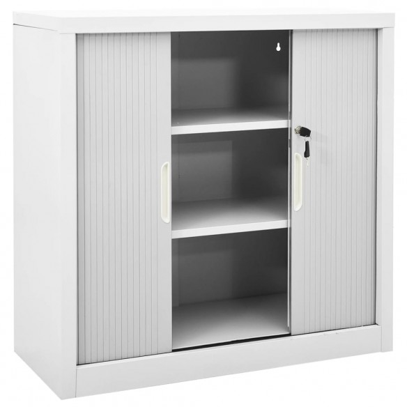 Armoire à portes coulissantes avec jardinière Gris 90x40x113 cm