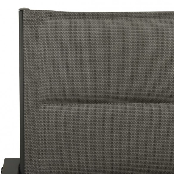 Chaises de jardin 4 pcs Textilène et acier Gris et anthracite