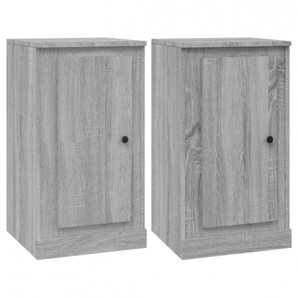 Buffets 2 pcs sonoma gris 37,5x35,5x67,5 cm bois d'ingénierie