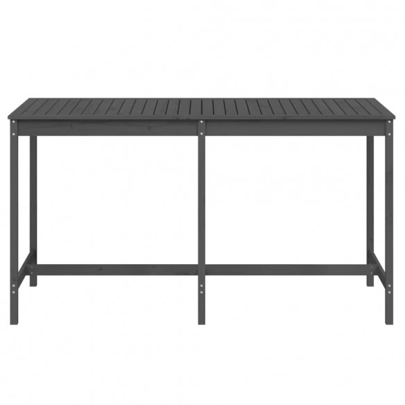 Table de jardin gris 203,5x90x110 cm bois massif de pin