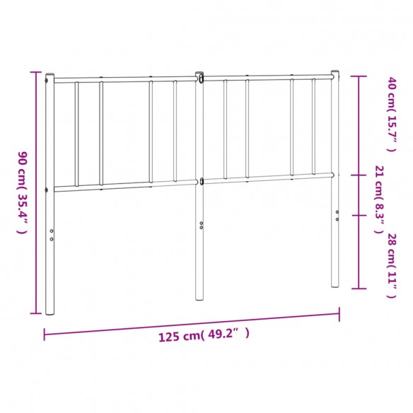 Tête de lit métal blanc 120 cm