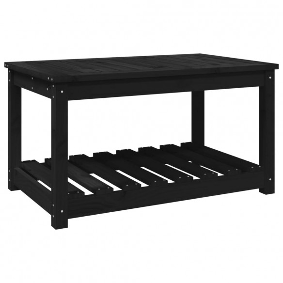 Table de jardin noir 82,5x50,5x45 cm bois massif de pin