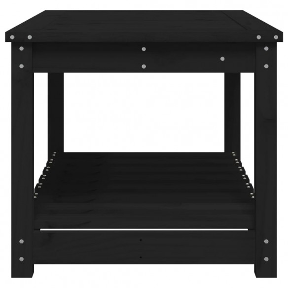 Table de jardin noir 82,5x50,5x45 cm bois massif de pin