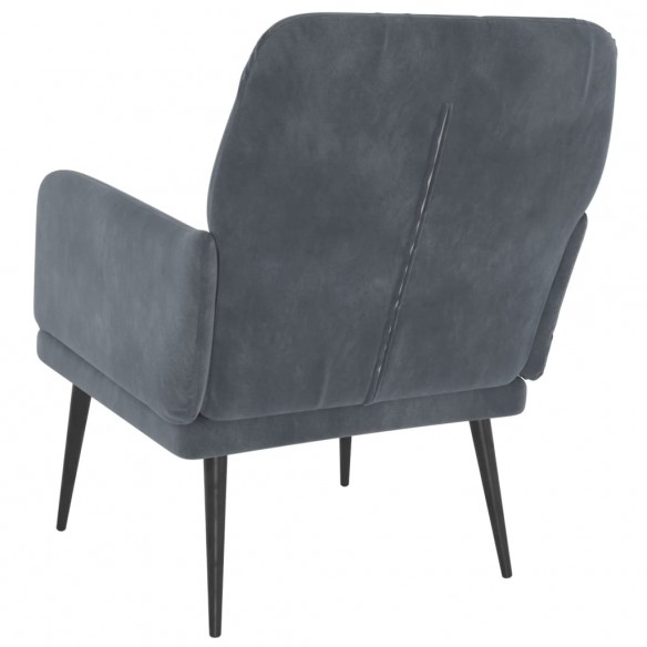 Fauteuil Gris foncé 62x79x79 cm Velours