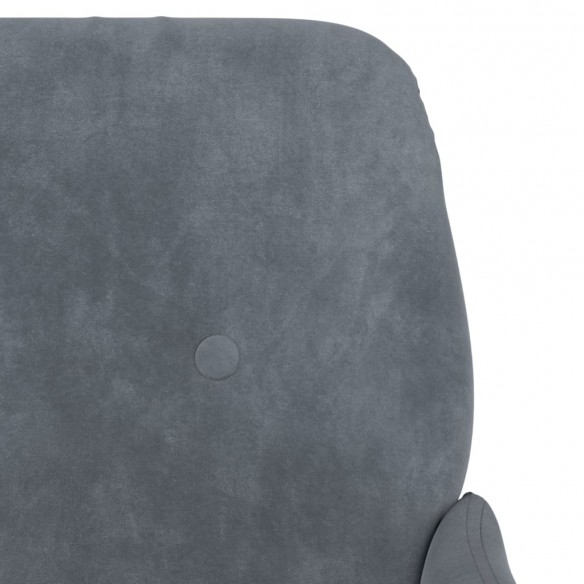 Fauteuil Gris foncé 62x79x79 cm Velours