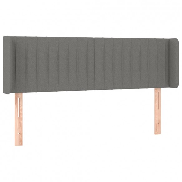 Tête de lit à LED Gris foncé 147x16x78/88 cm Tissu